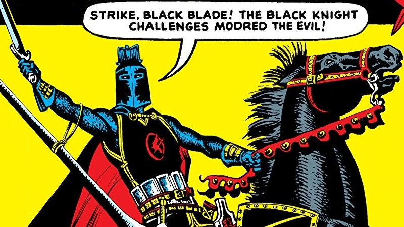Sir Percy charges onto the cover of Black Knight #1.